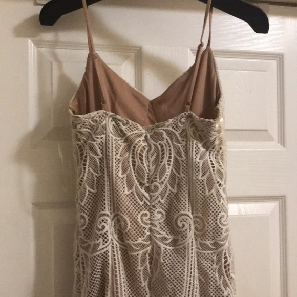 Honey Chelsea stunning white nude lining midi dress  BNWOT - Picture 4 of 7